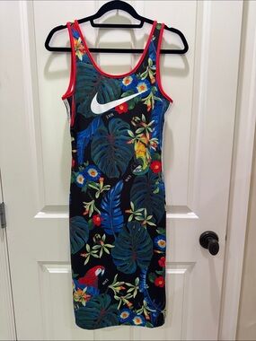 nike ribbed bodycon mini swoosh dress (WMNS) Nike Sportswear Chill KnitTight Mini-Rib Cami Dress 'Black' FN4158-010 US M